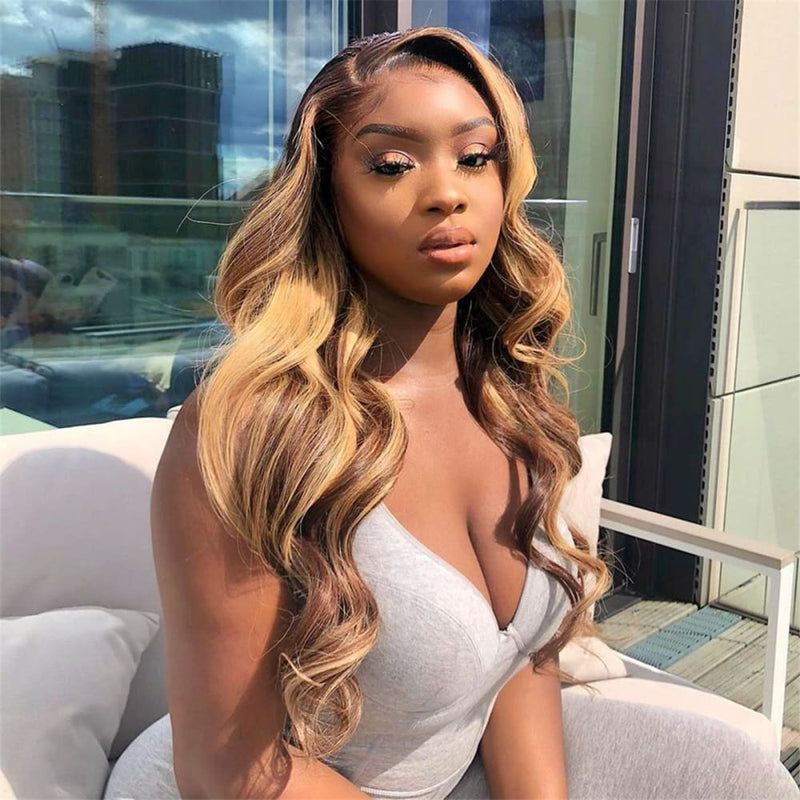 Trinity | Highlight Blonde Preplucked Virgin Human Hair Lace Wig Body Wave