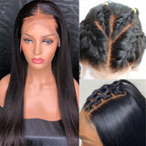 Viola | Diamond Fake Scalp 13X6 Human Hair Lace Front Wig | Yaki Straight
