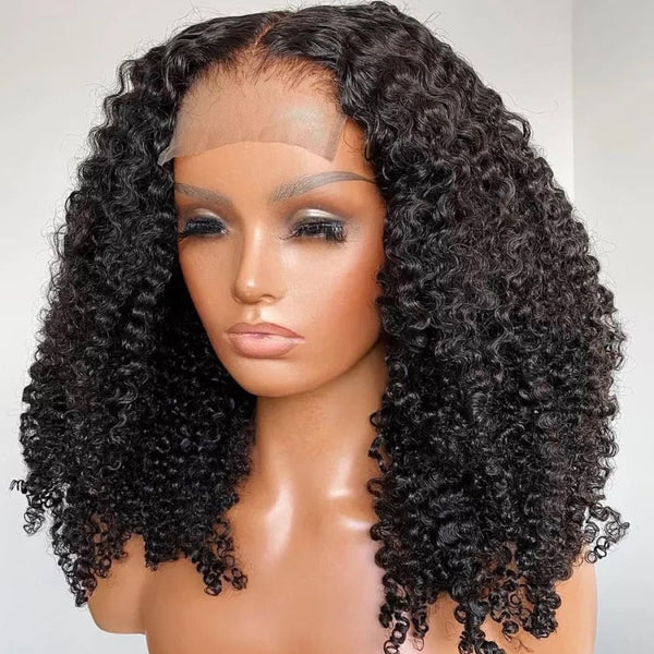 Viona | 5x5 Closure Preplucked Virgin Human Hair Lace Wig | Kinky Curly