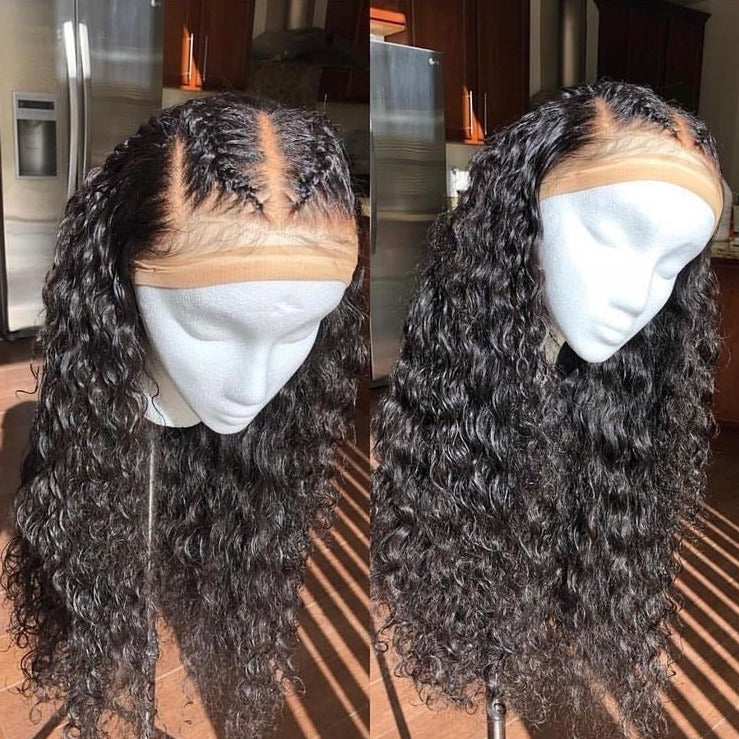 13x6 3D FULL FRONTAL Skin Melt Lace Preplucked Human Hair Lace Front Wig | Water Wave